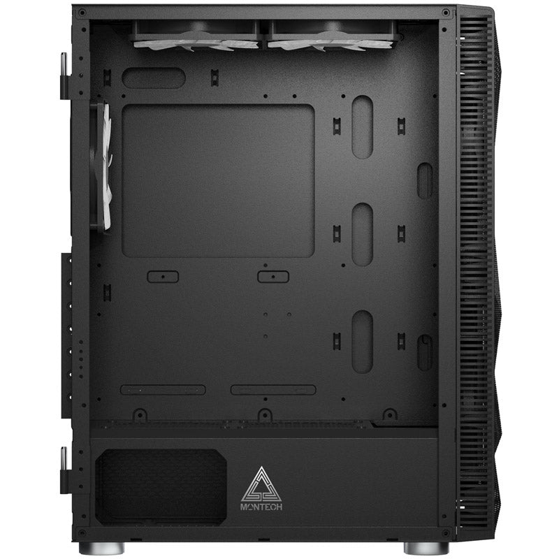 Montech X3 Mesh ATX Mid Tower Black with Mesh, Tempered Glass Side Panel, and USB 3.2 Gen 1 Type-A, USB 2.0 Type-A