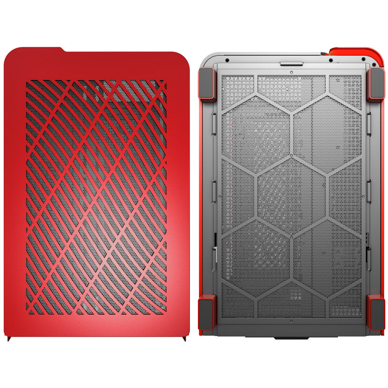 Montech KING 95 ATX Moyen Tour Rouge / Noir Panneau Latéral en Verre Trempé