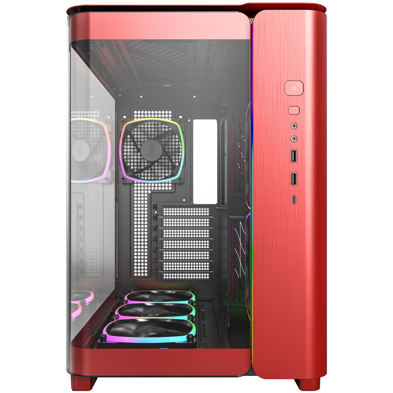 Montech KING 95 PRO ATX Mid Tower Red / Black Tempered Glass Side Panel with USB 3.2 Gen 2 Type-C and USB 3.2 Gen 1 Type-A
