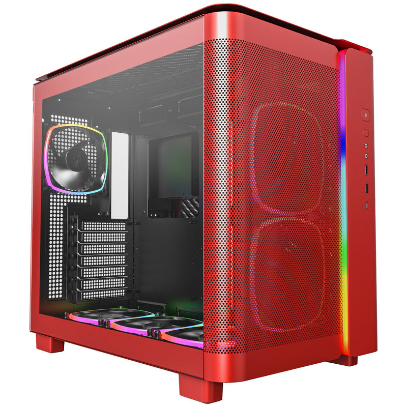 Montech KING 95 PRO ATX Mid Tower Red / Black Tempered Glass Side Panel with USB 3.2 Gen 2 Type-C and USB 3.2 Gen 1 Type-A