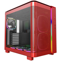 Montech KING 95 PRO ATX Mid Tower Red / Black Tempered Glass Side Panel with USB 3.2 Gen 2 Type-C and USB 3.2 Gen 1 Type-A