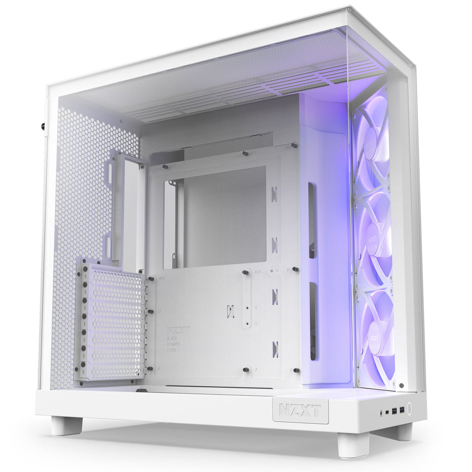 NZXT H6 Flow RGB ATX Mid Tower Bianco Vetro Temperato