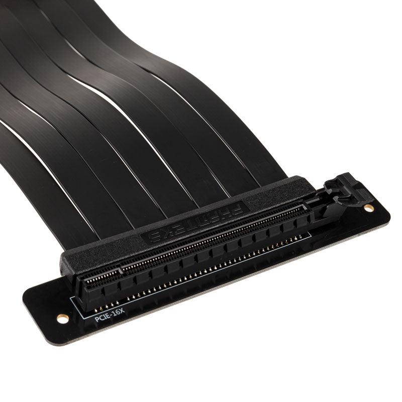 PHANTEKS PCIe x16 Riser Flachband-Kabel, 90 Grad, 22cm - schwarz