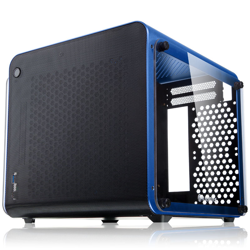 Raijintek METIS EVO TG Mini-ITX Gehäuse, Tempered Glass - blau
