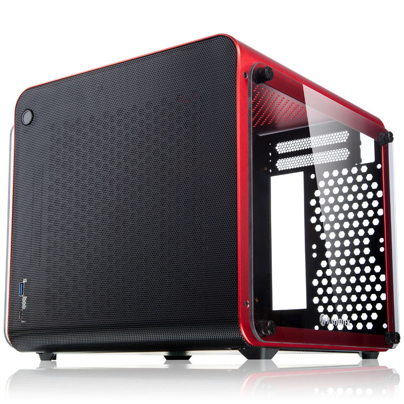 Raijintek METIS EVO TG Mini-ITX Gehäuse, Tempered Glass - rot