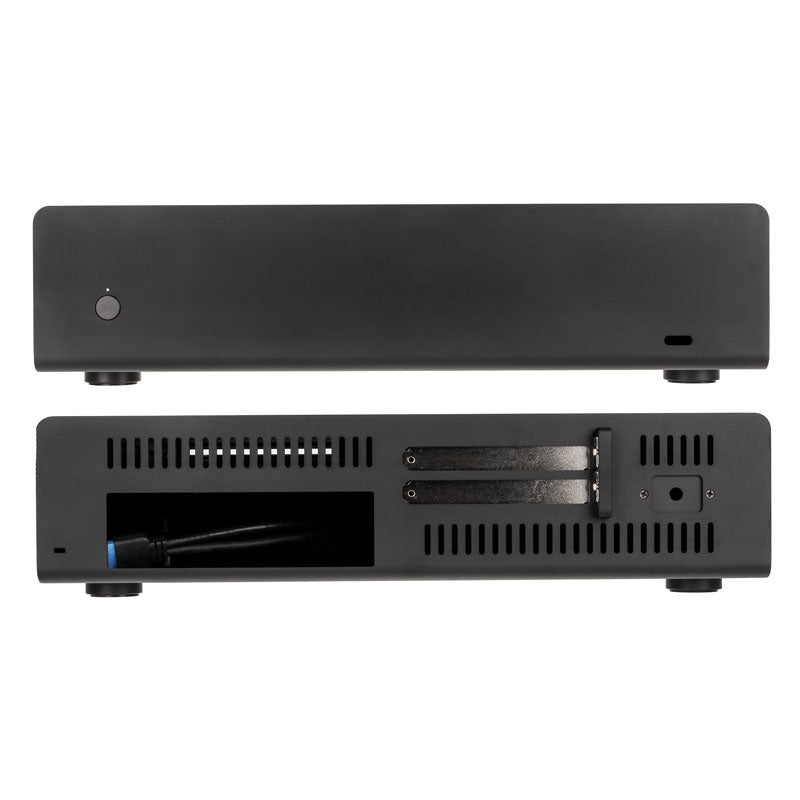 Streacom ST-FC10B Alpha Fanless HTPC Aluminium Gehäuse - schwarz