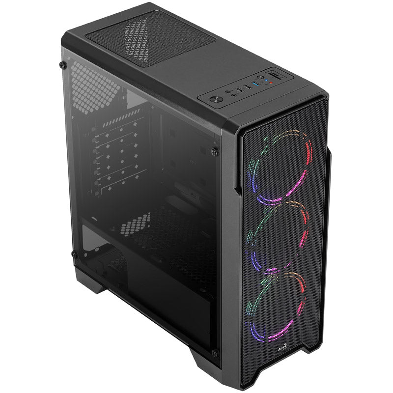 Aerocool Ore Saturn FRGB Midi-Tower, Tempered Glass - schwarz