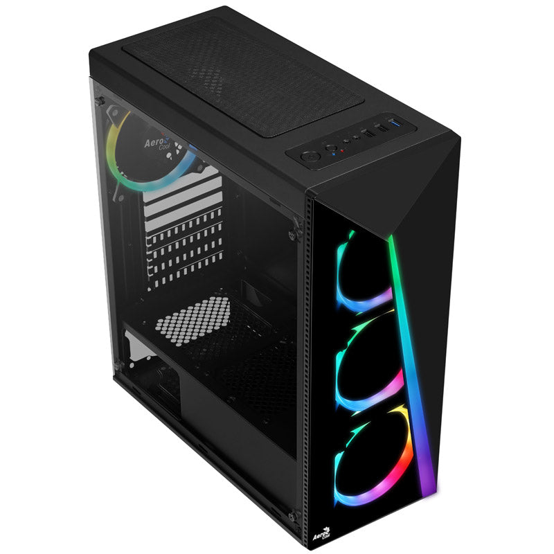Aerocool Shard Tempered Glass Midi-Tower - schwarz