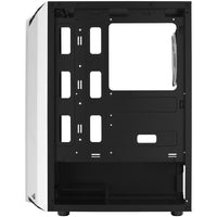 Aerocool Bionic v2 Midi-Tower, RGB, Tempered Glass - schwarz/weiß