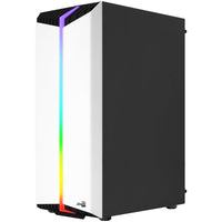 Aerocool Bionic v2 Midi-Tower, RGB, Tempered Glass - schwarz/weiß