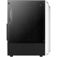 Aerocool Bionic v2 Midi-Tower, RGB, Tempered Glass - schwarz/weiß