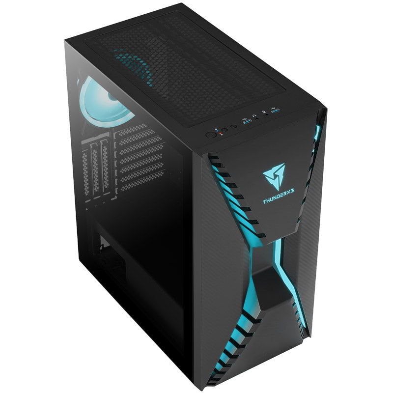 Aerocool Cronus Midi-Tower, ARGB, Tempered Glass - schwarz