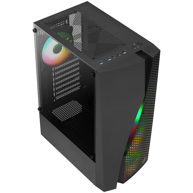 Aerocool Wave v3 Midi-Tower - schwarz Window