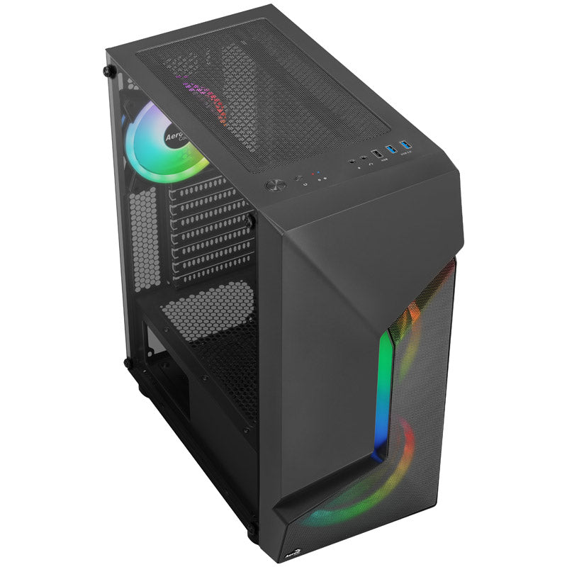Aerocool Scape-G-BK-v3 Midi-Tower, Tempered Glass, ARGB - schwarz