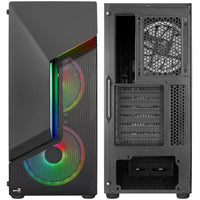 Aerocool Scape-G-BK-v3 Midi-Tower, Tempered Glass, ARGB - schwarz