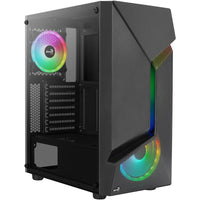 Aerocool Scape-G-BK-v3 Midi-Tower, Tempered Glass, ARGB - schwarz