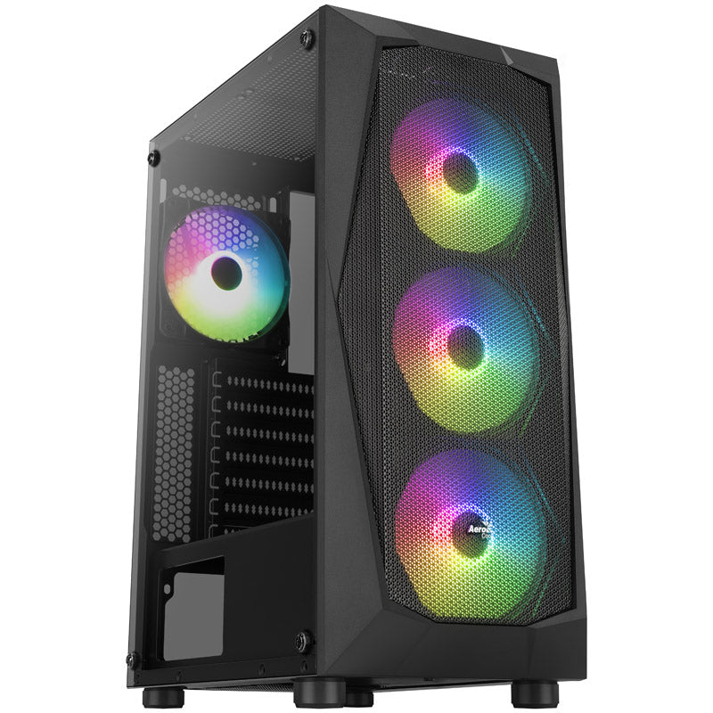Aerocool Falcon V2 Midi-Tower, Tempered Glass - schwarz