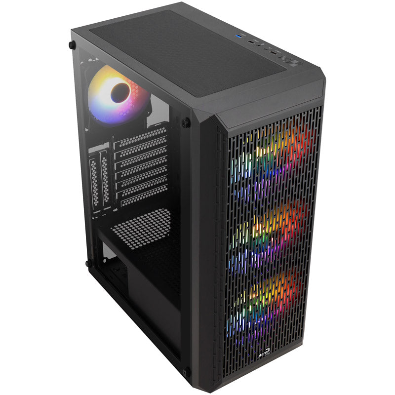 Aerocool Beam-G-BK-v2 Midi-Tower, Tempered Glass - schwarz
