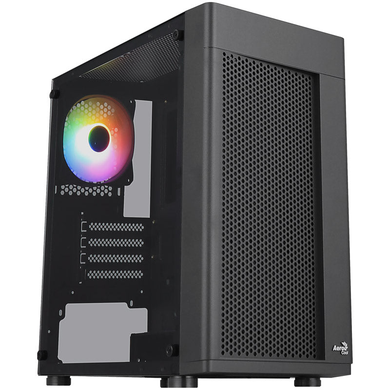 Aerocool Hexform-G-BK-v2 Midi-Tower, Tempered Glass - schwarz