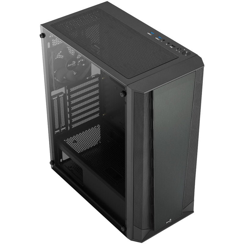 Aerocool Prism Midi-Tower, Tempered Glass - schwarz