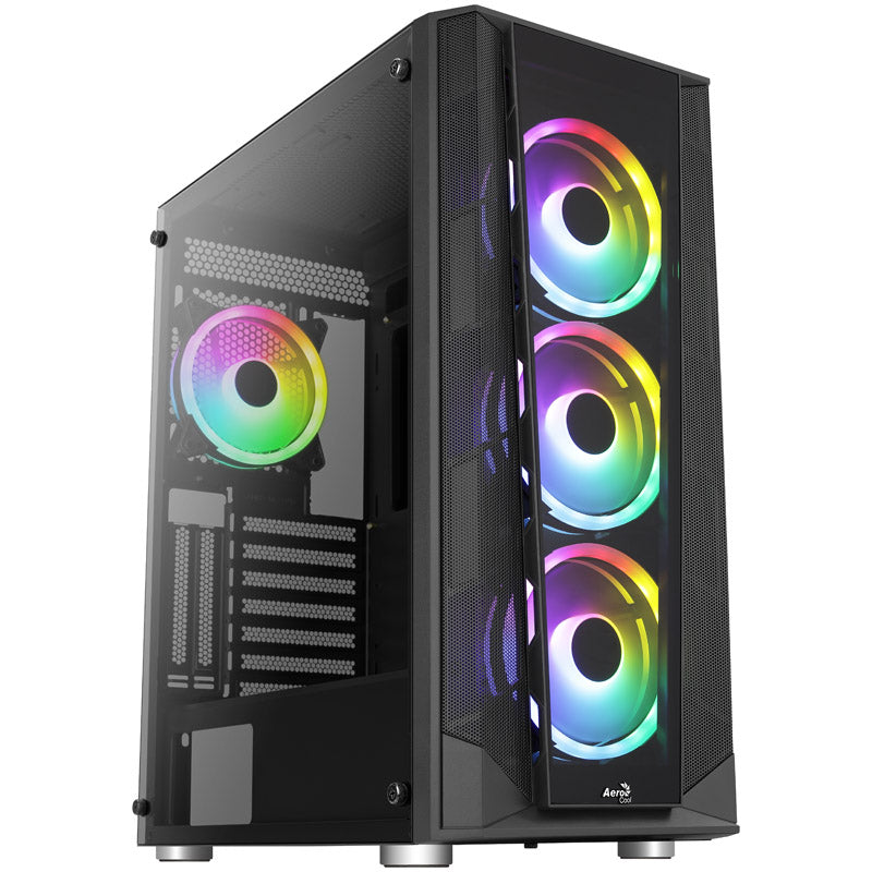 Aerocool Prism FRGB Midi-Tower, ATX, Tempered Glass - schwarz