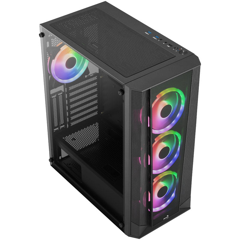 Aerocool Prism ARGB Midi-Tower, Tempered Glass - schwarz