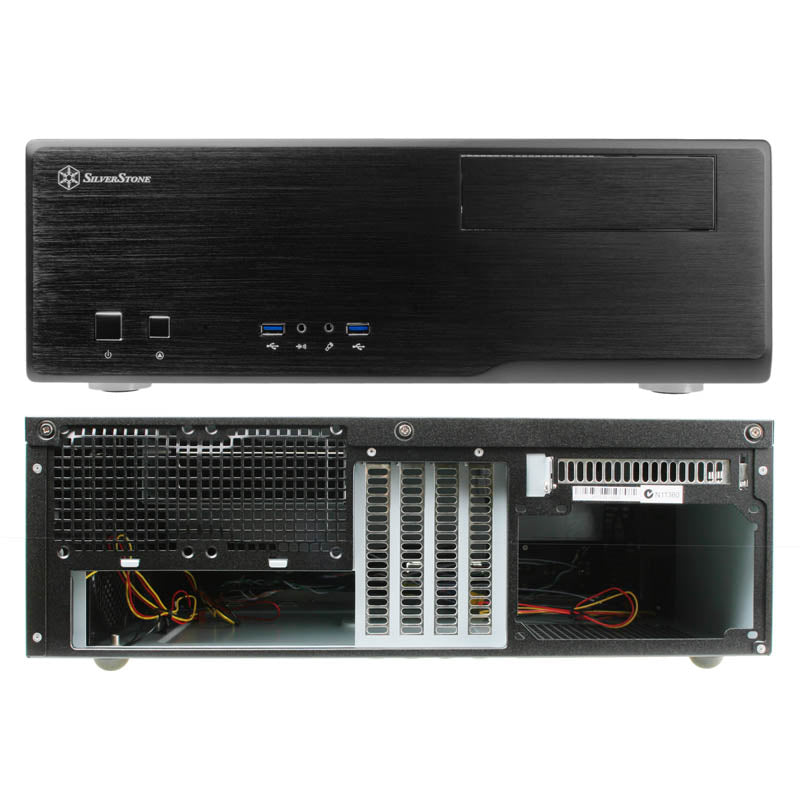Silverstone GD05B-USB3.0 HTPC Black USB 3.2 Gen 1 Type-A Front Panel