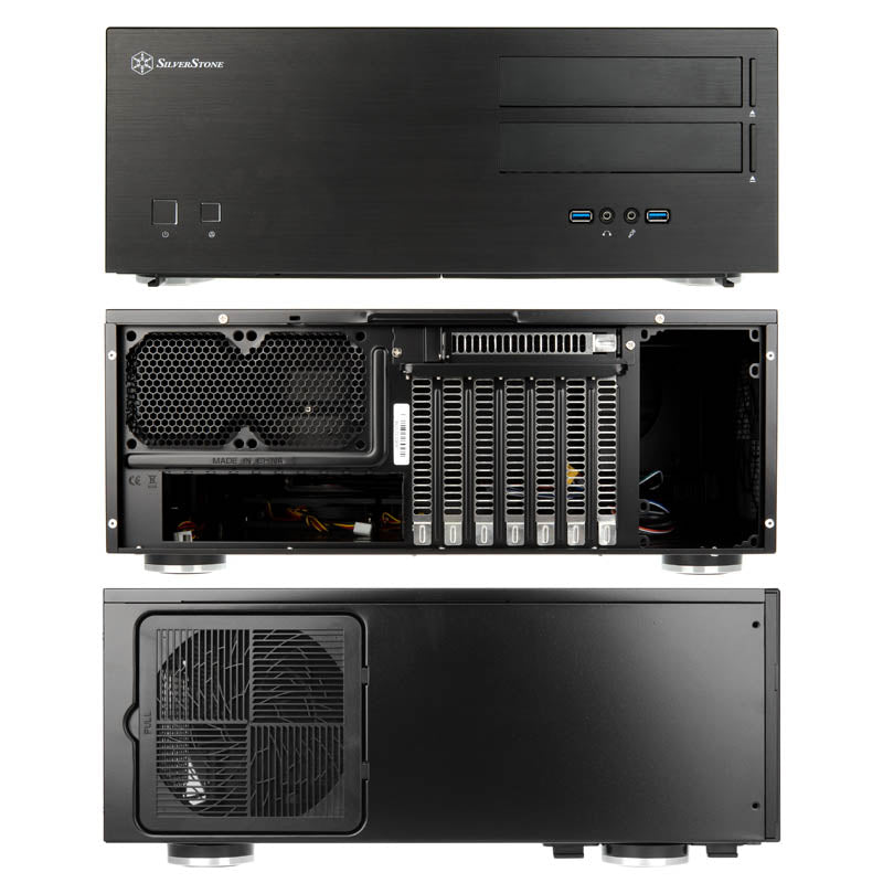 Silverstone GD08B HTPC Black USB 3.2 Gen 1 Type-A