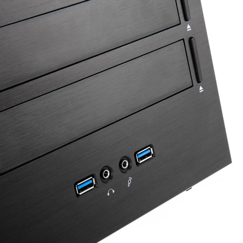 Silverstone GD08B HTPC Black USB 3.2 Gen 1 Type-A