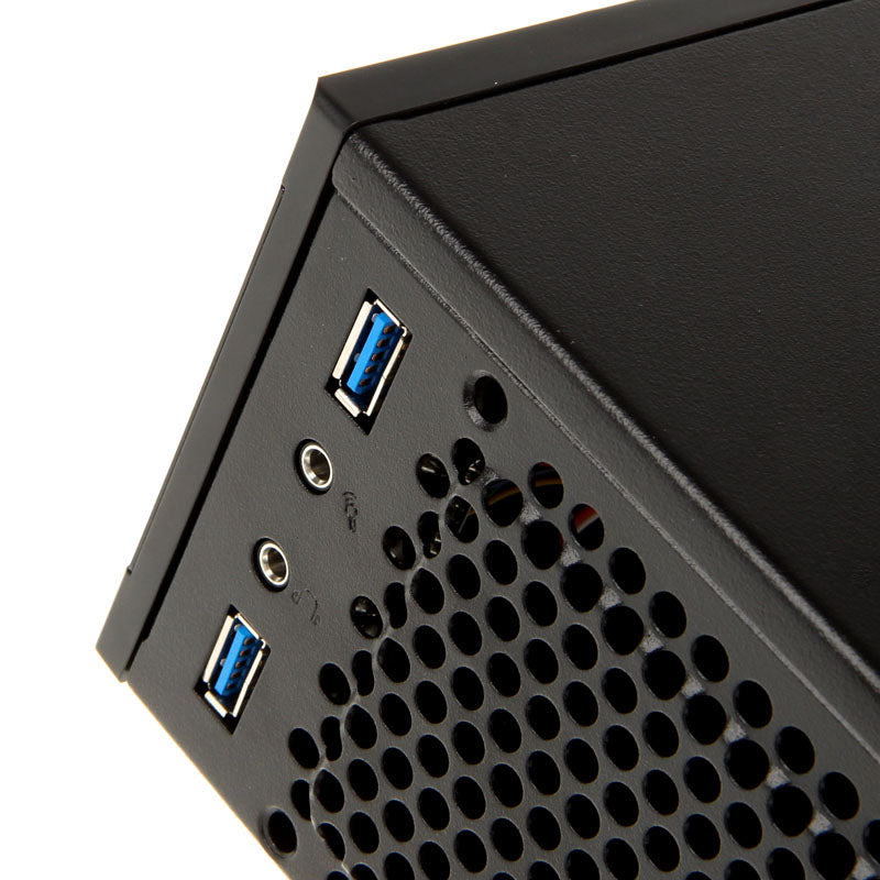 Silverstone ML05B HTPC Black with Front Panel USB 3.2 Gen 1 Type-A