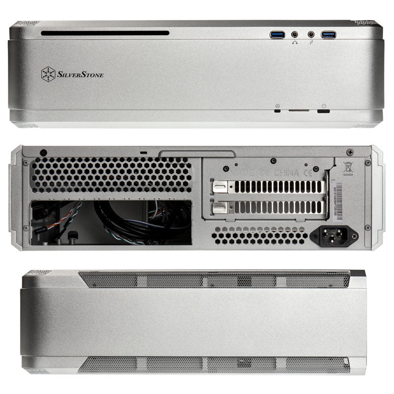 SilverStone SST-FTZ01S Fortress Mini-ITX Gehäuse - silber