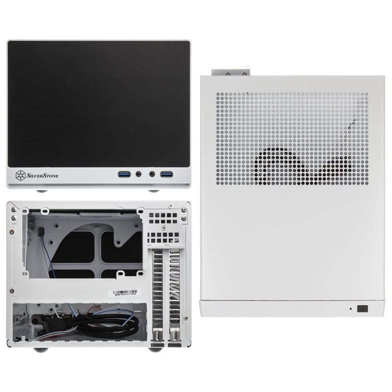 Silverstone SG13 Mini-ITX Tower Blanc / Noir avec panneau avant USB 3.2 Gen 1 Type-A