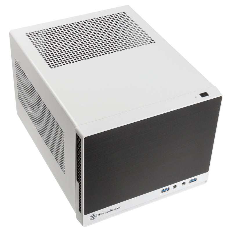 Silverstone SG13 Mini-ITX Tower Blanc / Noir avec panneau avant USB 3.2 Gen 1 Type-A