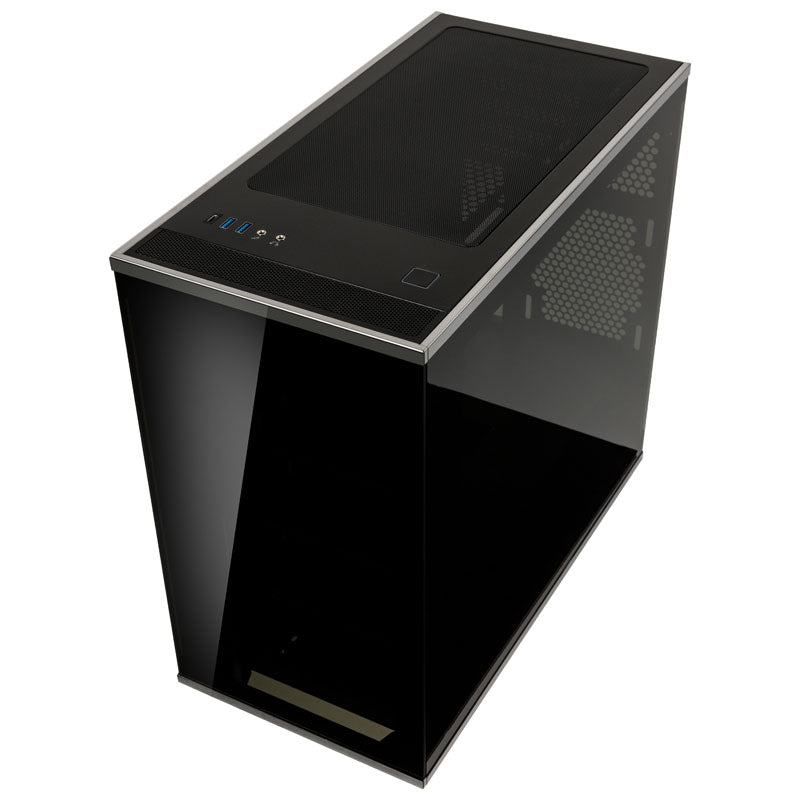 SilverStone SST-LD01B Lucid Micro ATX Tower, TG - weiß/schwarz