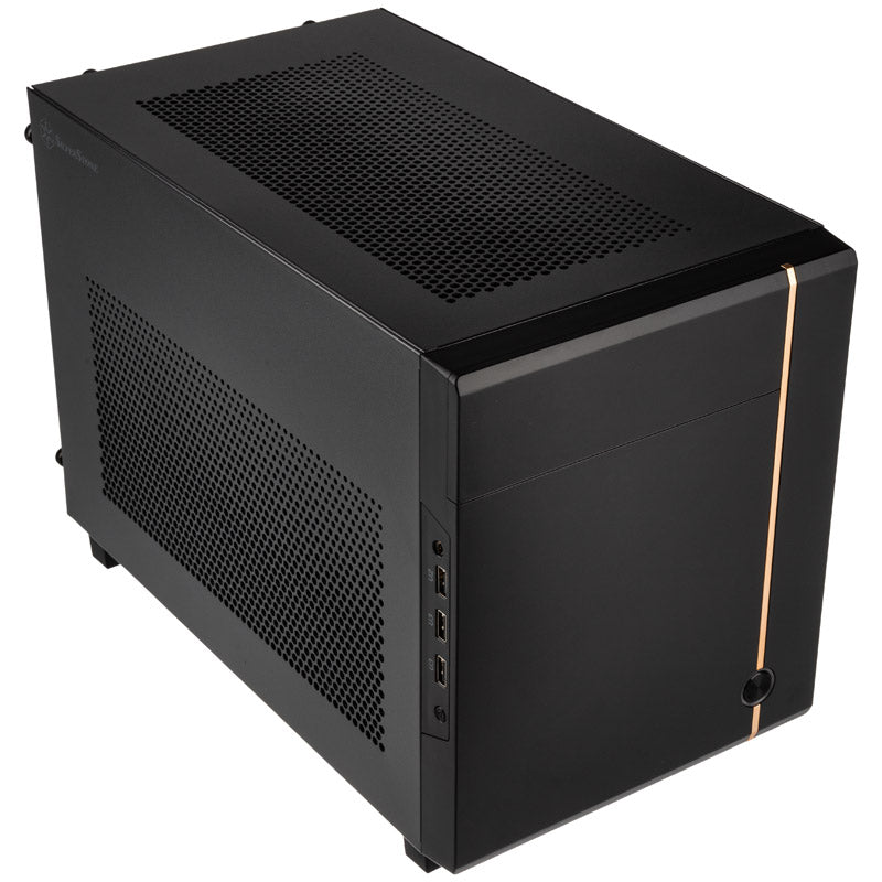 Silverstone SUGO 14 Mini-ITX Desktop Black / Yellow with USB 3.2 Gen 1 Type-A and USB 2.0 Type-A