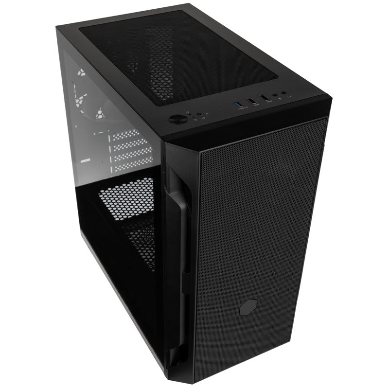 Silverstone FARA H1M Micro ATX Mini Tower Black with Tempered Glass Side Panel and USB 3.2 Gen 1 Type-A, USB 2.0 Type-A