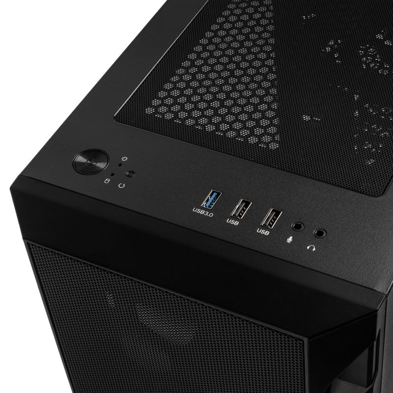 Silverstone FARA H1M Micro ATX Mini Tower Black with Tempered Glass Side Panel and USB 3.2 Gen 1 Type-A, USB 2.0 Type-A