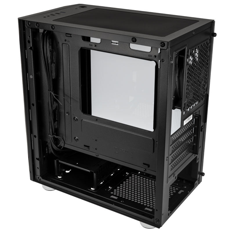 Silverstone FARA H1M Micro ATX Mini Tower Black with Tempered Glass Side Panel and USB 3.2 Gen 1 Type-A, USB 2.0 Type-A