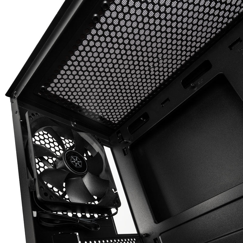 Silverstone FARA H1M Micro ATX Mini Tower Black with Tempered Glass Side Panel and USB 3.2 Gen 1 Type-A, USB 2.0 Type-A