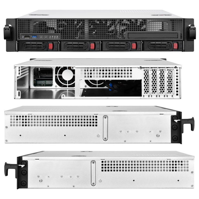 SilverStone RM21-304 Rackmount Server Gehäuse, 2U, Micro-ATX - schwarz