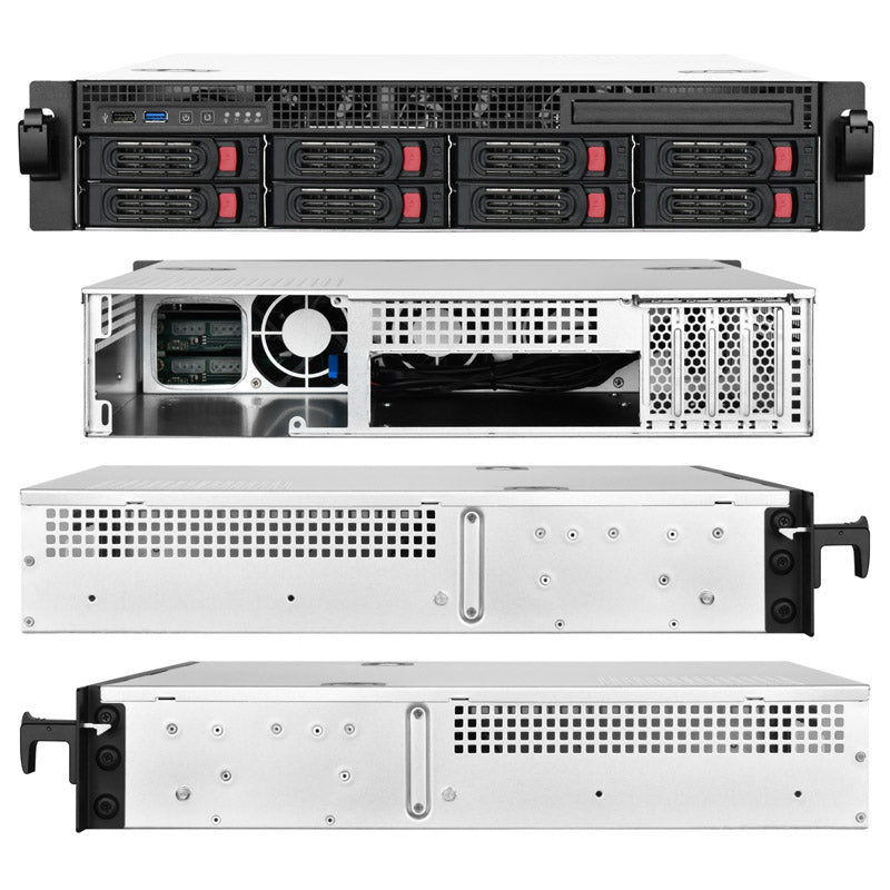 SilverStone RM21-308 Rackmount Server Gehäuse, 2U, Micro-ATX - schwarz