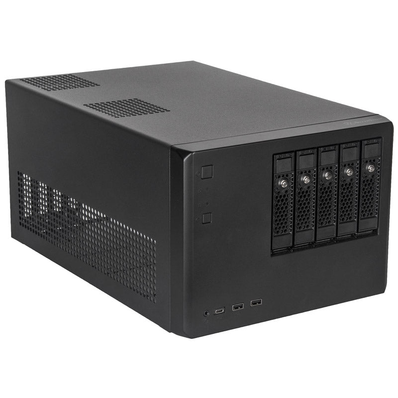 Silverstone CS351 Micro ATX Desktop Black with USB 3.2 Gen 2 Type-C and USB 3.2 Gen 1 Type-A