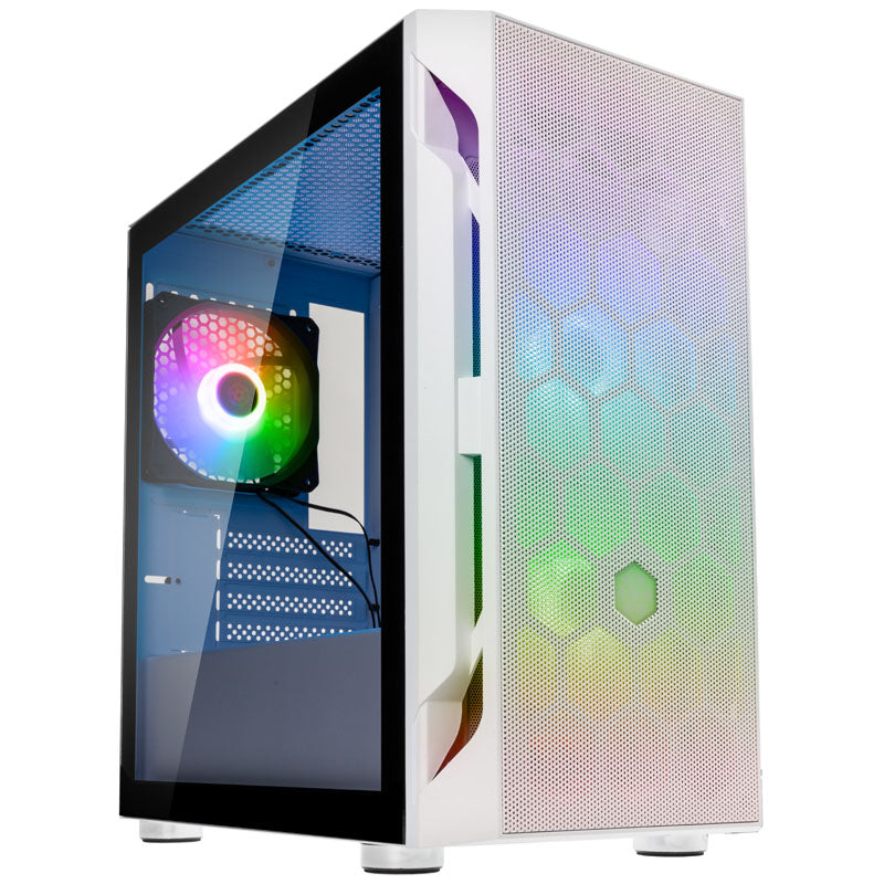 Silverstone FARA H1M PRO Micro ATX Mini Tour Blanc/Noir Panneau latéral en verre trempé