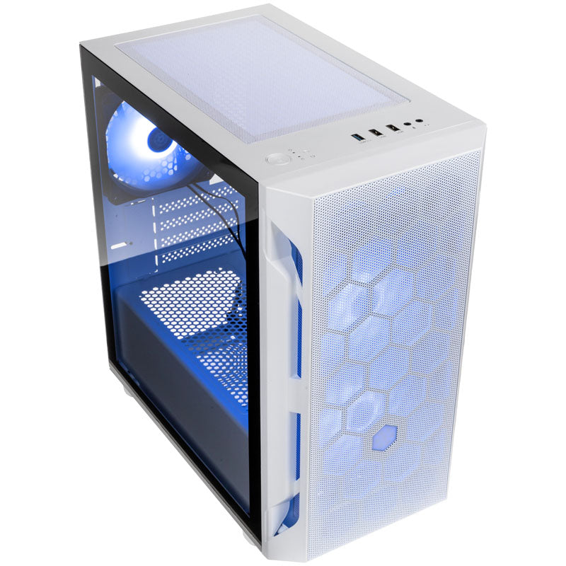SilverStone Fara H1M Pro Micro-ATX Gehäuse, Tempered Glass - weiß