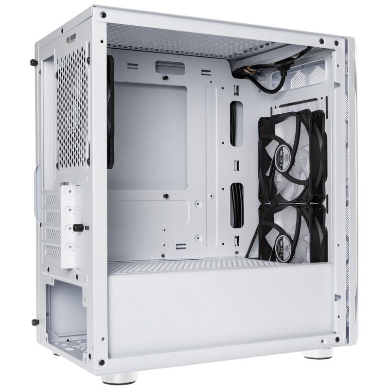 Silverstone FARA H1M PRO Micro ATX Mini Tour Blanc/Noir Panneau latéral en verre trempé