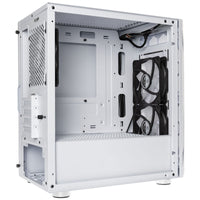 Silverstone FARA H1M PRO Micro ATX Mini Tour Blanc/Noir Panneau latéral en verre trempé