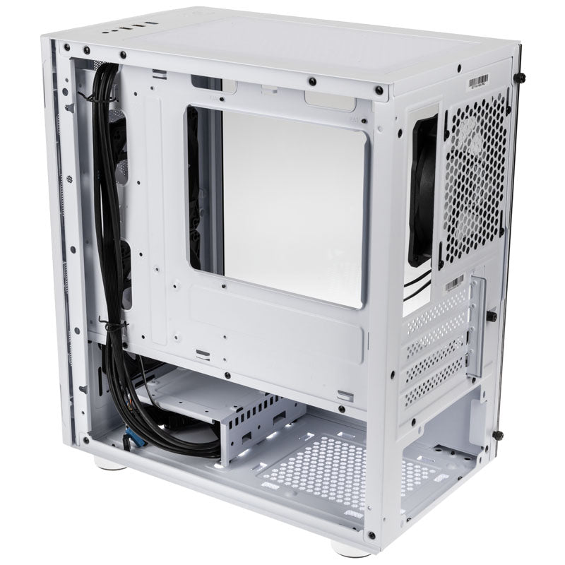 Silverstone FARA H1M PRO Micro ATX Mini Tour Blanc/Noir Panneau latéral en verre trempé