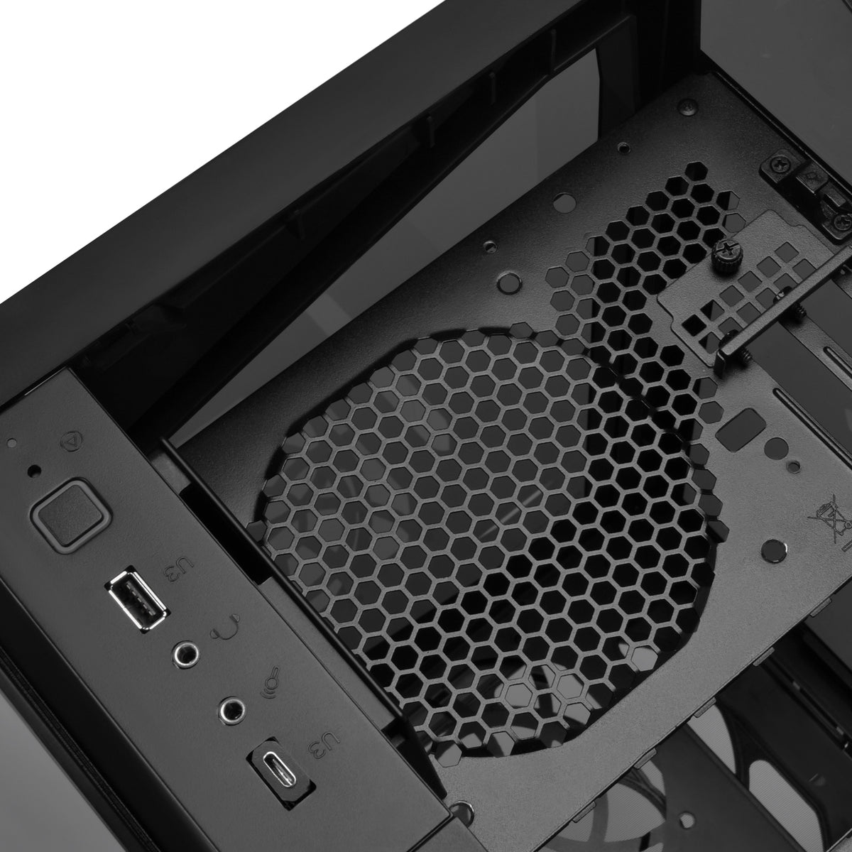 Silverstone Lucid LD03-AF Mini-ITX Tower Black with Tempered Glass Side Panel and USB 3.2 Gen 2 Type-C, USB 3.2 Gen 1 Type-A