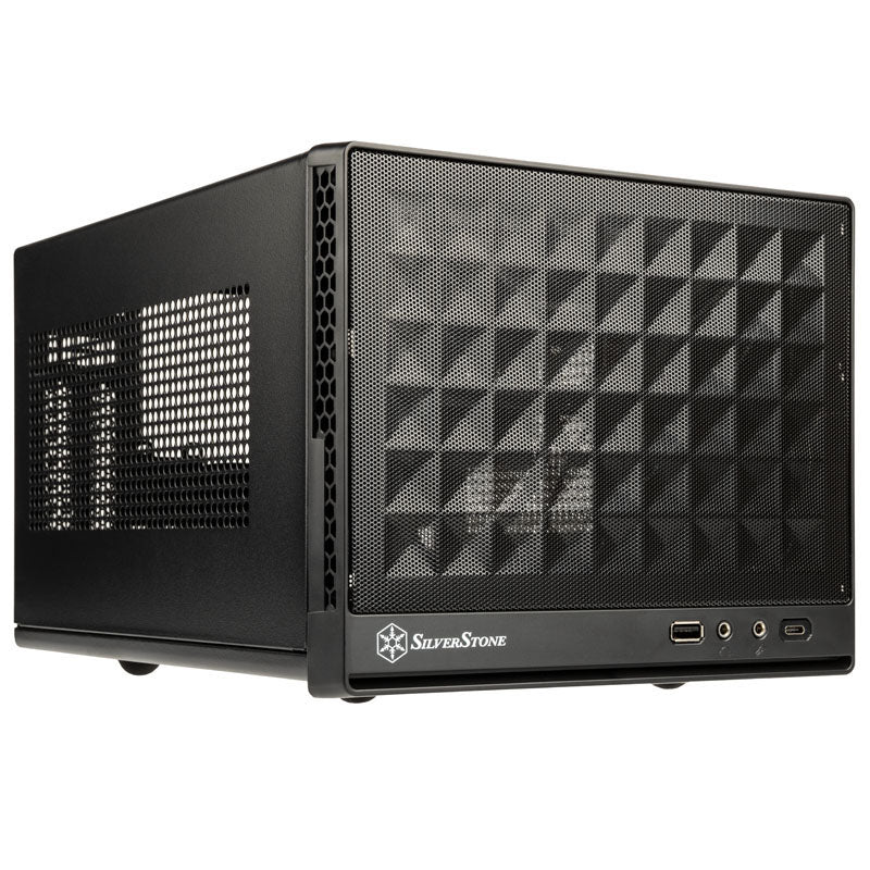 SilverStone SST-SG13B-C Sugo 13, Mini-ITX Gehäuse, Mesh Front Panel, USB Type C - schwarz
