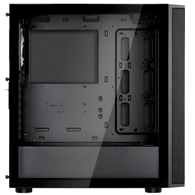 Silverstone FARA 512Z ATX Mid Tower Black with Tempered Glass Side Panel and USB 3.2 Gen 2 Type-C USB 3.2 Gen 1 Type-A